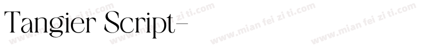 Tangier Script字体转换